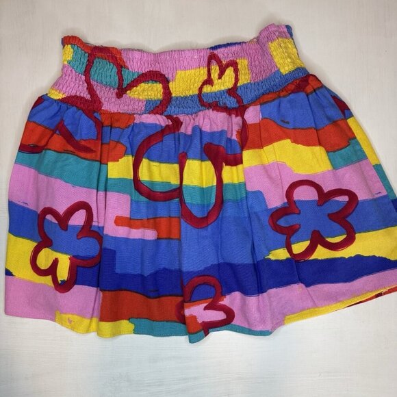 Buddy Love Skirt Skort Large Multicolor Colorful Pop Artsy Statement Salsa - Picture 8 of 11